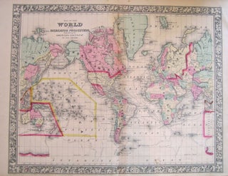 Item #45487 Map of the World on Mercator Projection, Exhibiting the American Continent as Its...