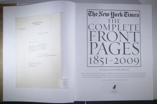 Item #45582 The New York Times: The Complete Front Pages 1851-2009. Bill KELLER, introduction