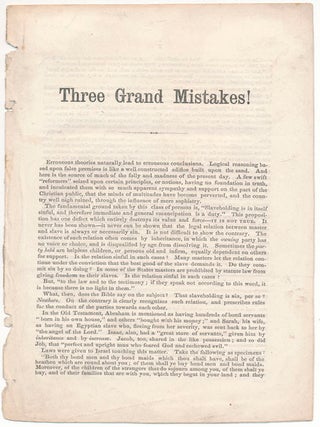 Item #45634 Three Grand Mistakes!