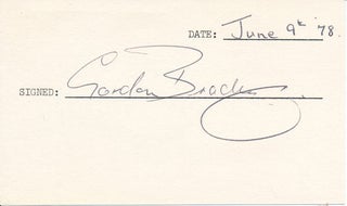 Item #45739 Signature. Gordon BRADLEY
