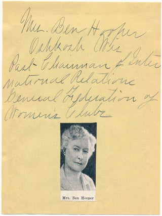 Item #45756 Signature and Title. Jessie HOOPER