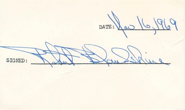 Item #45788 Signature. Robert BLANKSHINE.