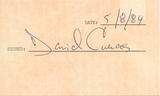 Item #45789 Signature. David CUEVAS