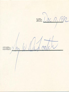 Item #45790 Signature. Gary W. DELOATCH