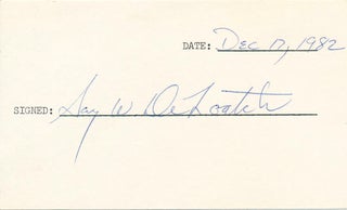 Item #45790 Signature. Gary W. DELOATCH