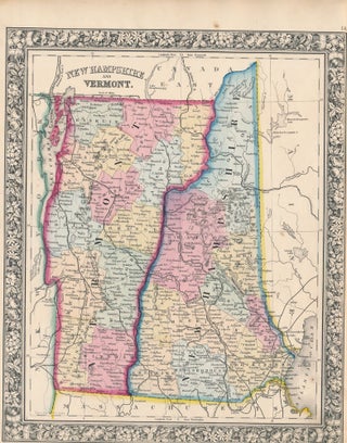 Item #45835 New Hampshire and Vermont. NEW HAMPSHIRE -- VERMONT -- Map