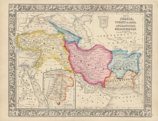 Item #45840 Map of Persia, Turkey in Asia, Afghanistan, Beloochistan. WESTERN ASIA -- Map
