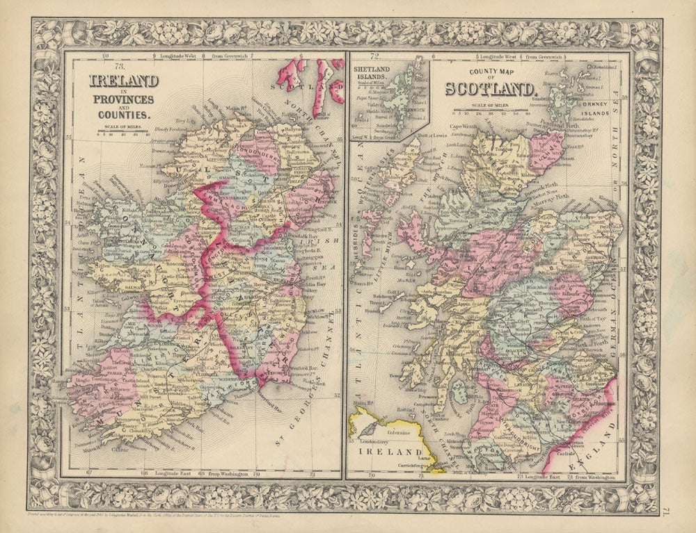 Ireland in Provinces and Counties. / County Map of Scotland | IRELAND ...