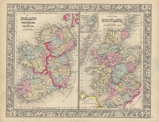 Item #45844 Ireland in Provinces and Counties. / County Map of Scotland. IRELAND -- SCOTLAND -- Map