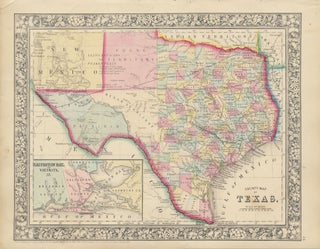 Item #45851 County Map of Texas. TEXAS -- Map