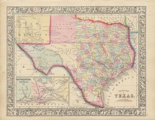 Item #45851 County Map of Texas. TEXAS -- Map