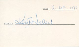 Item #46025 Signature. Keith WELLER
