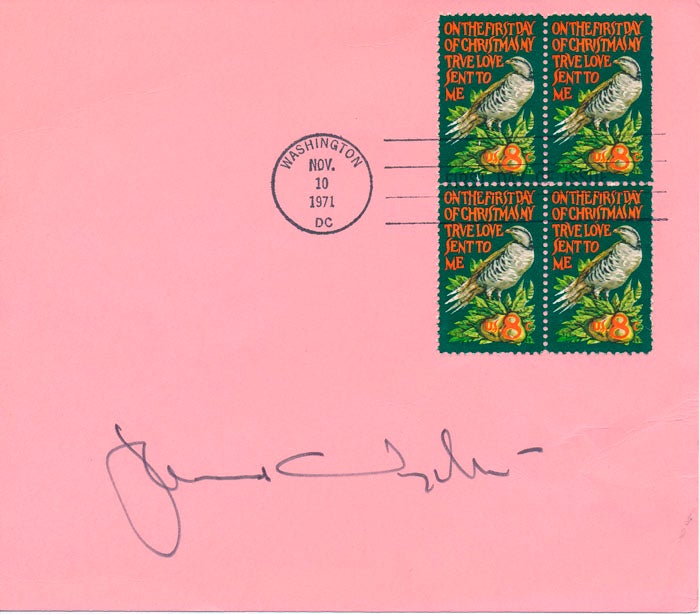 Item #46055 Signed First Day Cover. Jamie WYETH, born 1946.