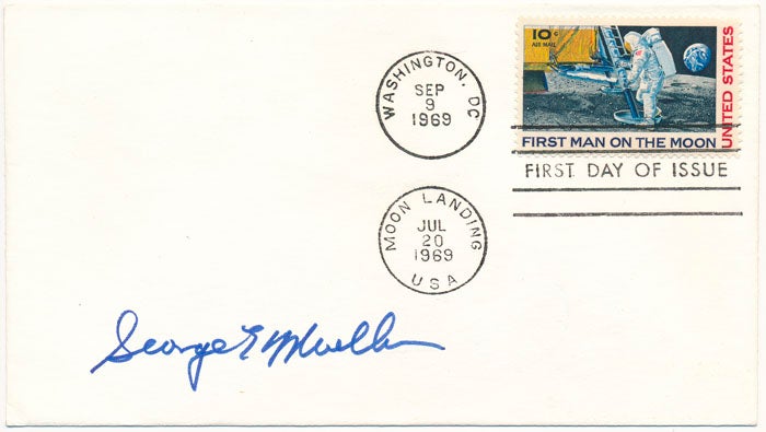 Item #46065 Signed First Day Cover. George E. MUELLER.
