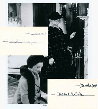 Item #46393 Pair of Signatures / Unsigned Photograph. Helen HAYES, Mildred NATWICK