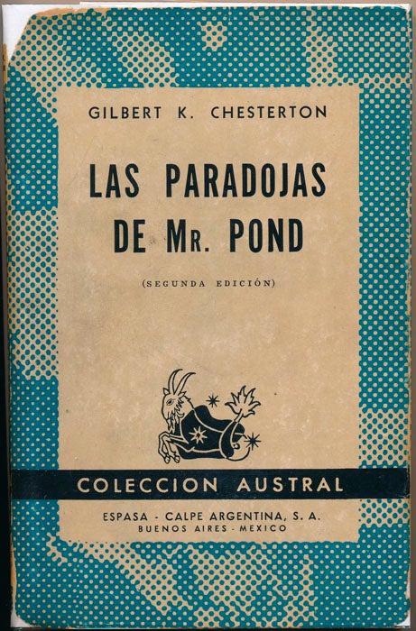 Item #46512 Las Paradojas de Mr. Pond. Gilbert K. CHESTERTON.