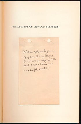 The Letters of Lincoln Steffens.