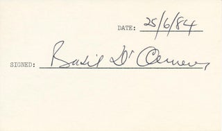 Item #46627 Signature. Basil D'OLIVEIRA