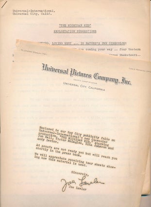 Item #46670 Signature / "Michigan Kid" Press Kit. Rex BEACH