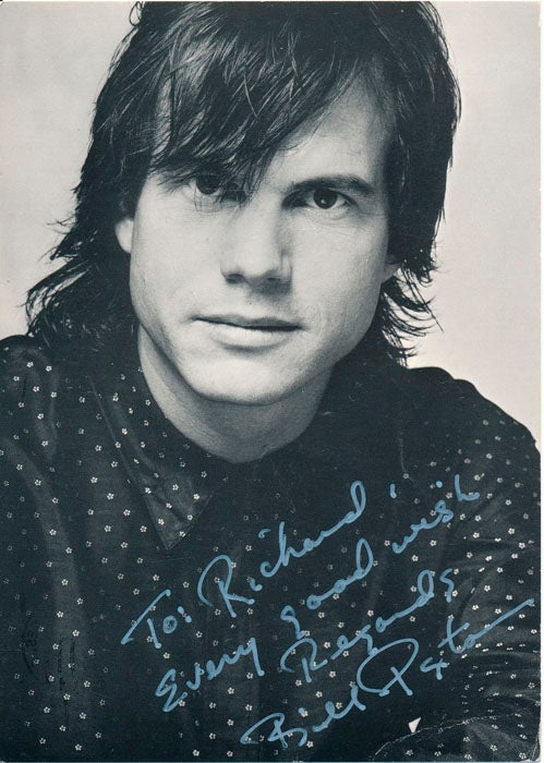 Item #46681 Inscribed Photograph Signed / Autograph Note Signed. Bill PAXTON.