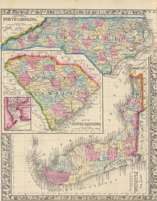 Item #46891 County Map of Florida / County Map of North Carolina / Map of South Carolina. FLORIDA...