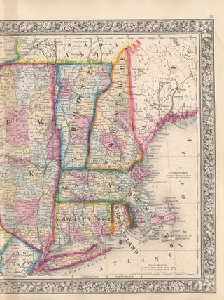 County Map of the States of New York, New Hampshire, Vermont, Massachusetts, Rhode Id. and Connecticut.