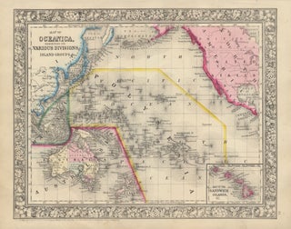 Item #46944 Map of Oceanica, Exhibiting Its Various Divisions, Island Groups & c. OCEANICA -- Map