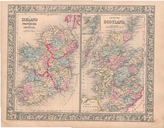 Item #46951 Ireland in Provinces and Counties. / County Map of Scotland. IRELAND -- SCOTLAND -- Map
