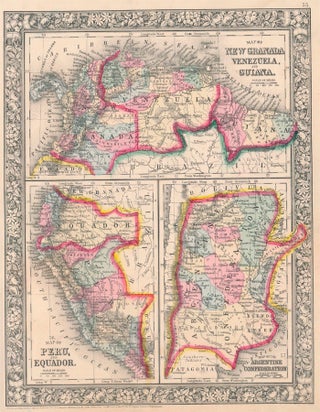 Item #46956 Map of New Granada, Venezuela, and Guiana / Map of Peru, and Equador / Map of the...