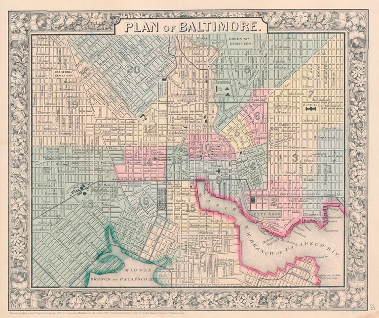 Item #46968 Plan of Baltimore. BALTIMORE -- Map.