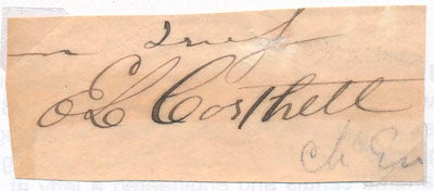 CORTHELL, Elmer L. (1840-1916) - Signature