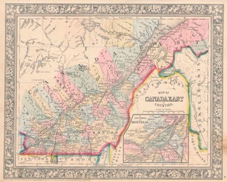 Item #47007 Map of Canada East in Counties / Map of Canada West in Counties. EASTERN CANADA --...
