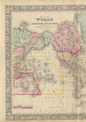 Item #47013 Map of the World on Mercator Projection, Exhibiting the American Continent as Its...