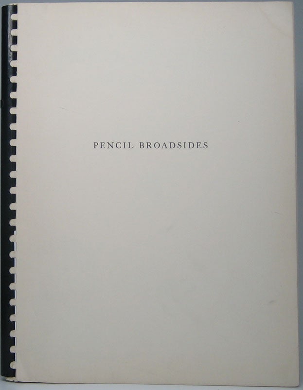 Item #47151 Pencil Broadsides: A Manual of Broad Stroke Technique. Theodore KAUTZKY.