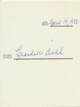 Item #47159 Signature. Crandall DIEHL