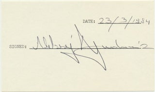Item #47160 Signature. Alexei YUDENICH