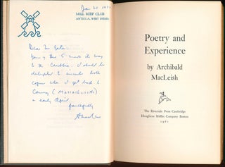 Poetry and Experience.