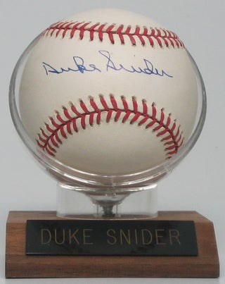 Item #47352 Signed Baseball. Edwin D. "Duke" SNIDER