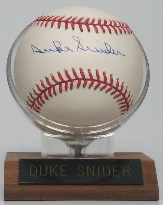 Item #47352 Signed Baseball. Edwin D. "Duke" SNIDER.