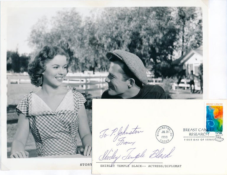 Item #47678 Signed First Day Cover / Unsigned Photograph. Shirley TEMPLE.