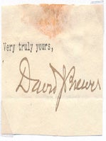Item #47699 Signature. David J. BREWER