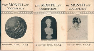 Item #47867 The Month at Goodspeed's Book Shop: Volume III, Nos. 8-10. Norman L. DODGE