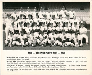 Item #47887 Twenty-One (21) Signatures / Unsigned Photograph. CHICAGO WHITE SOX -- 1963 TEAM