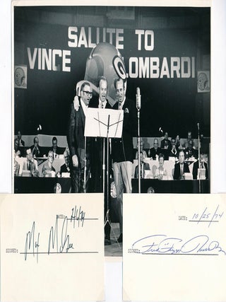 Item #47894 Pair of Signatures / Unsigned Photograph. Max McGEE, Fred "Fuzzy" THURSTON