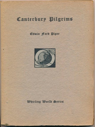 Item #47967 Canterbury Pilgrims. Edwin Ford PIPER