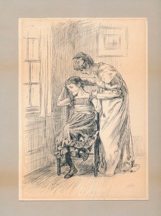Item #48040 Original Ink Illustration. Edwin Austin ABBEY