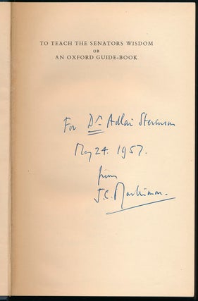 To Teach the Senators Wisdom or an Oxford Guide-Book.