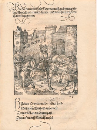 Item #48072 Group of Nine "Theuerdank" Woodcuts. Emperor MAXIMILIAN I
