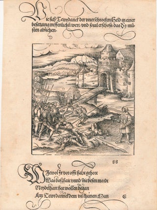 Group of Nine "Theuerdank" Woodcuts.