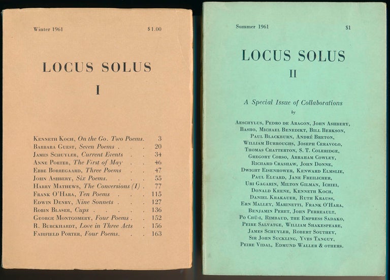 Item #48098 Locus Solus (Volumes I-IV in three volumes). John ASHBERY, Harry, MATHEWS, Kenneth, KOCH, James SCHUYLER.